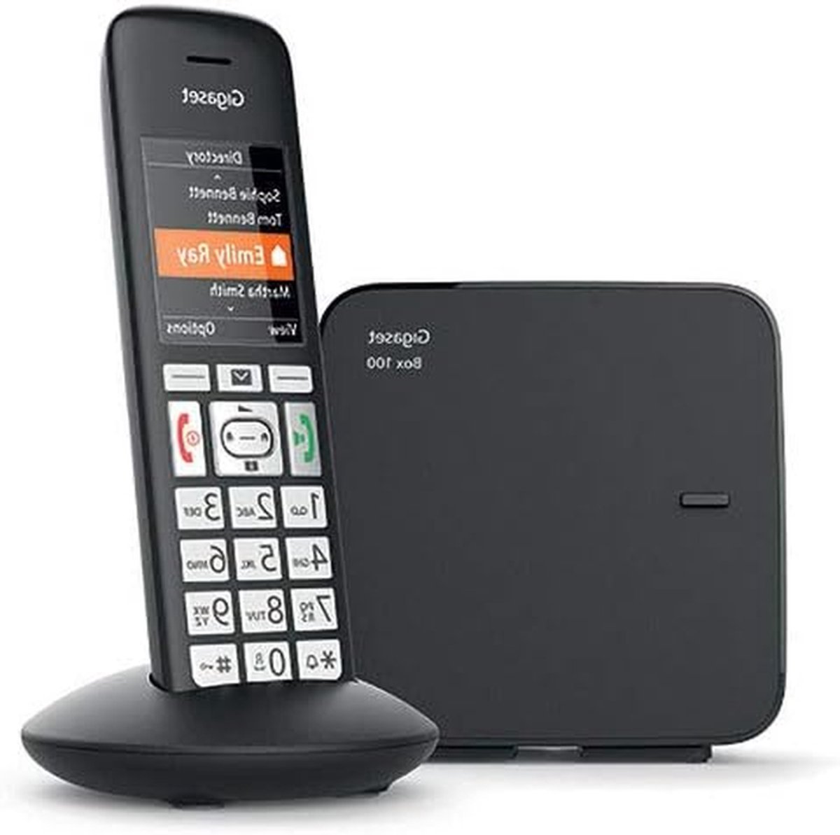 Draadloze Telefoon - Huistelefoon - Thuis Bellen - Grote Toetsen - 22 Inch Display - Zwart