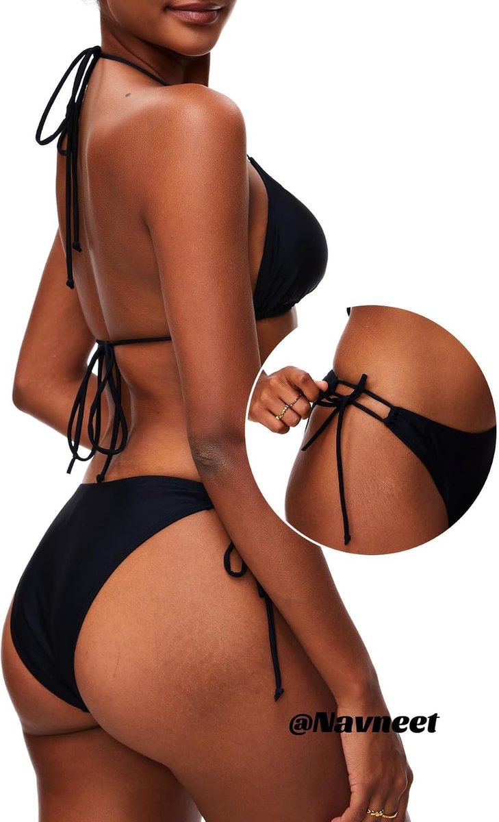 Dames bikini set triangel string bikinis hoge taille bikibroek Braziliaans sexy badpak badmode zwempakken