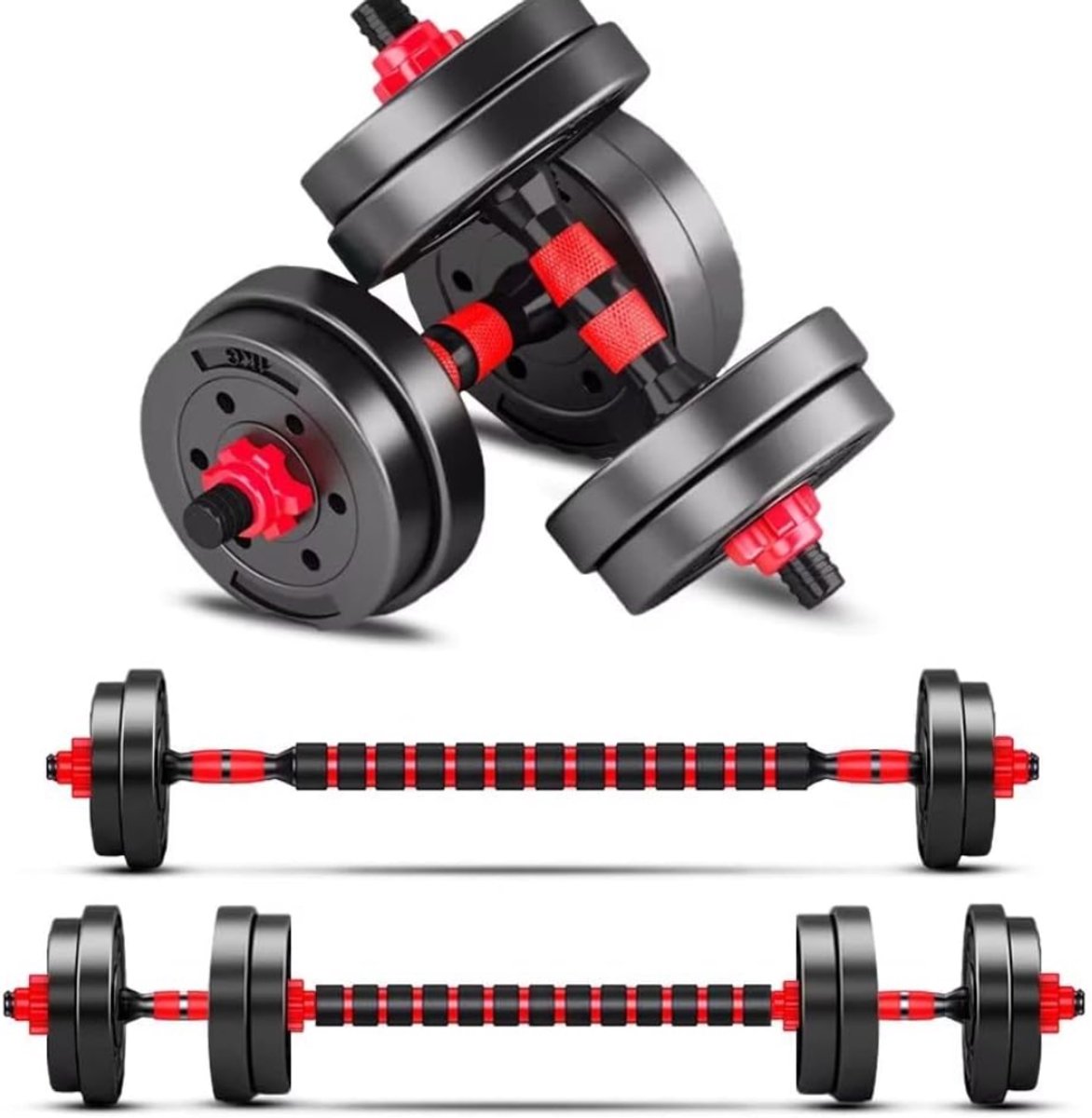 JCP® Dumbells - Gewichten - Verstelbare Dumbells - Zwart - 41cm x 27cm x 17cm