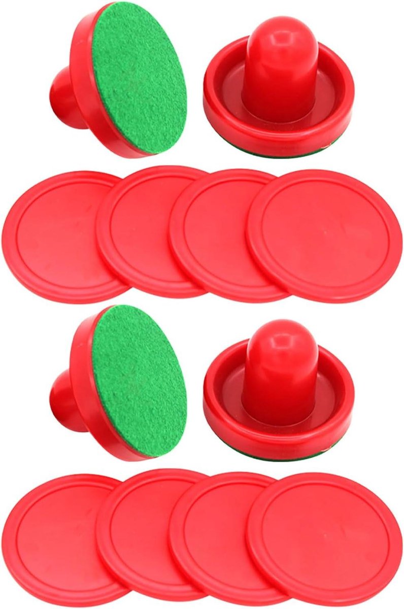 Airhockey Vervangingspads - Puck Pads - Tafelspel Onderhoud - Directe Vervanging - 7.60X7.60X5.20CM - Rood