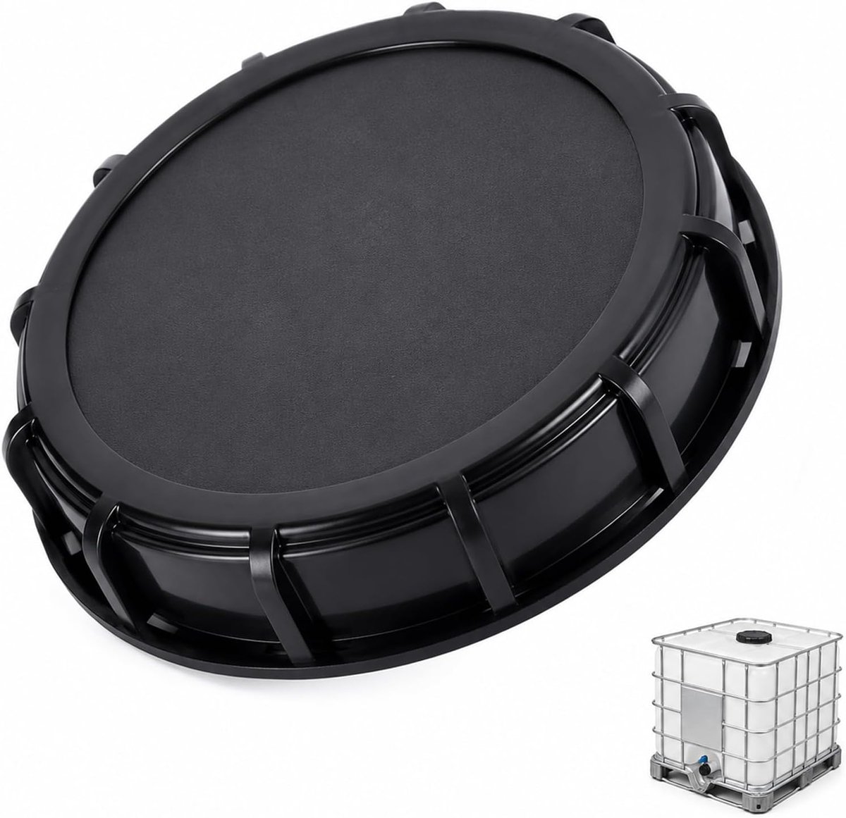 IBC-deksel 163 mm, met schroefdraadafdichtring, tankaccessoires voor 1000 liter IBC-watertank, regenton, aquarium en tuinirrigatie, afsluitdop ter bescherming van de container
