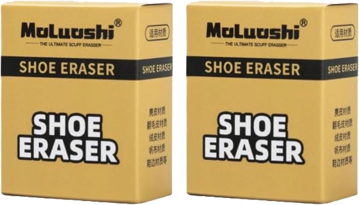Schoenreiniger Set (2 Stuks) - Magische Rubber Stofzuiger voor Leer, Suède & Nubuck - Geen Water Nodig, Draagbare Vlekkenverwijderaar voor Sneakers, Laarzen en Sportschoenen