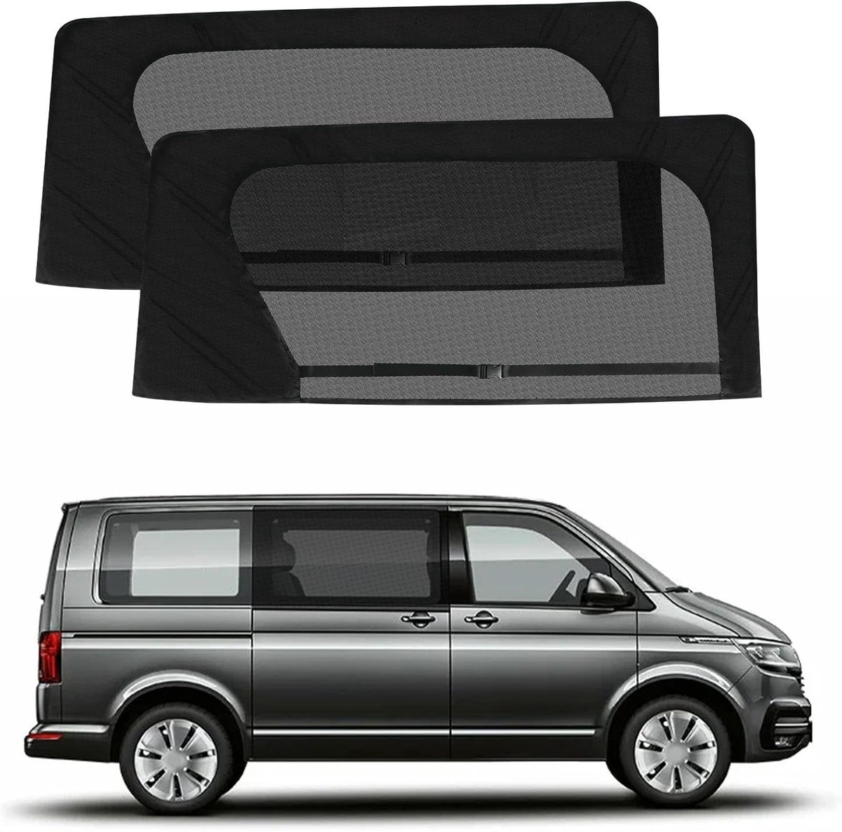 Zijraam Insectenbeschermingsrooster Compatibel met VW T5 T6 - Autoruit Muskietennett voor schuifdeur, bescherming tegen muggen voor outdoor camping