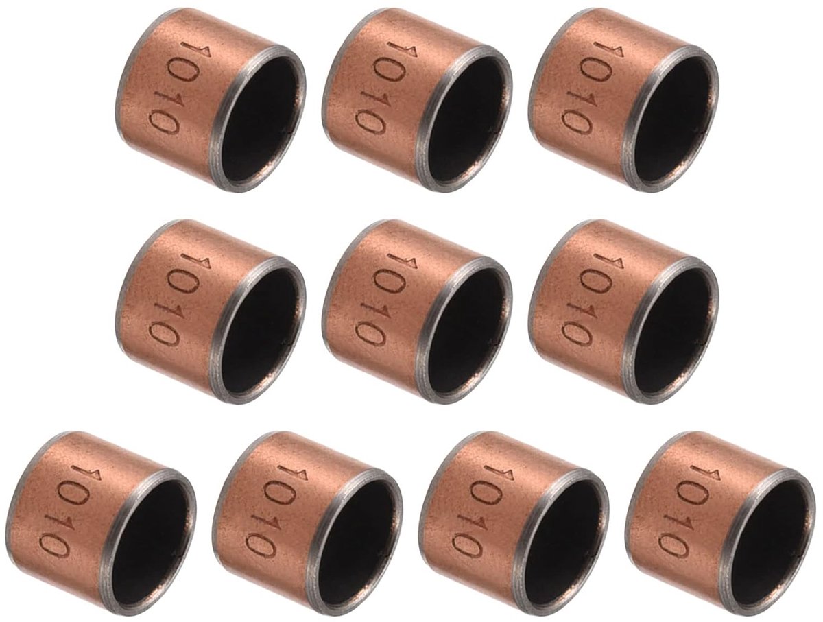 10 x 12 x 10 mm huls (eenvoudig) kogellagers, 10 stuks koolstofstalen basis, omwikkeld zonder olie, naven voor industriële uitrusting