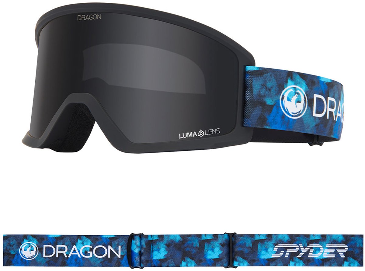 Dragon Alliance DX3 OTG Skibril - SPYDER Cobalt Block Camo/LL Dark Smoke