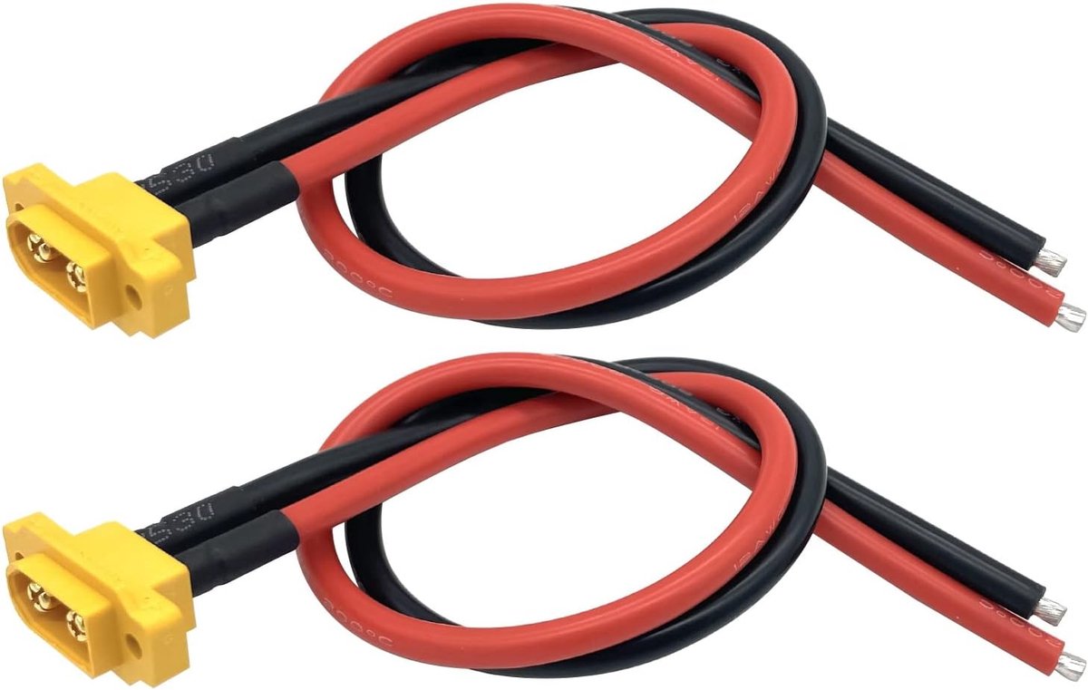 XT60E-M plug male batterijconnector - 30cm kabel - betrouwbare verbinding - ideaal voor RC modellen - ShopVlot