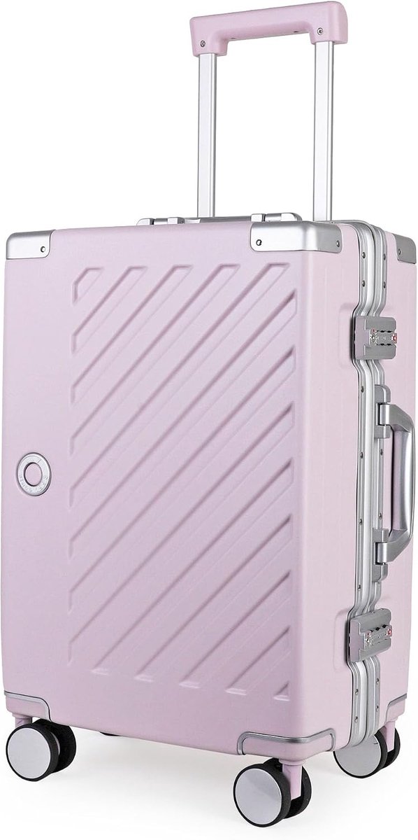 Koffer 22 inch - Lavendel Paars Polycarbonaat - TSA sloten - Ideaal voor 1-3 daagse reizen - ShopVlot
