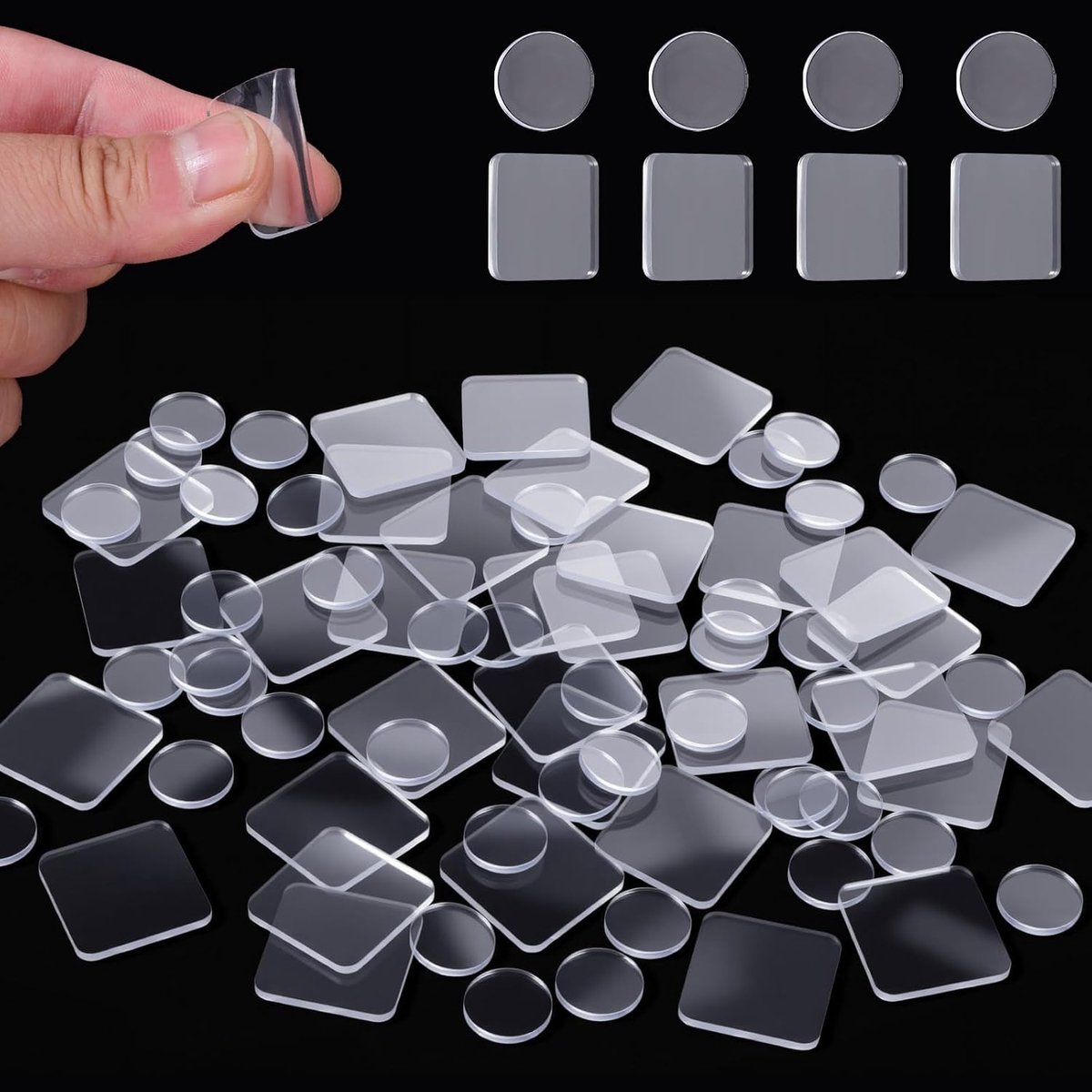 Anti-slip pads 80 stuks - Transparante rubberen bufferpads - 2 mm dik - Bescherming voor glazen oppervlakken - ShopVlot