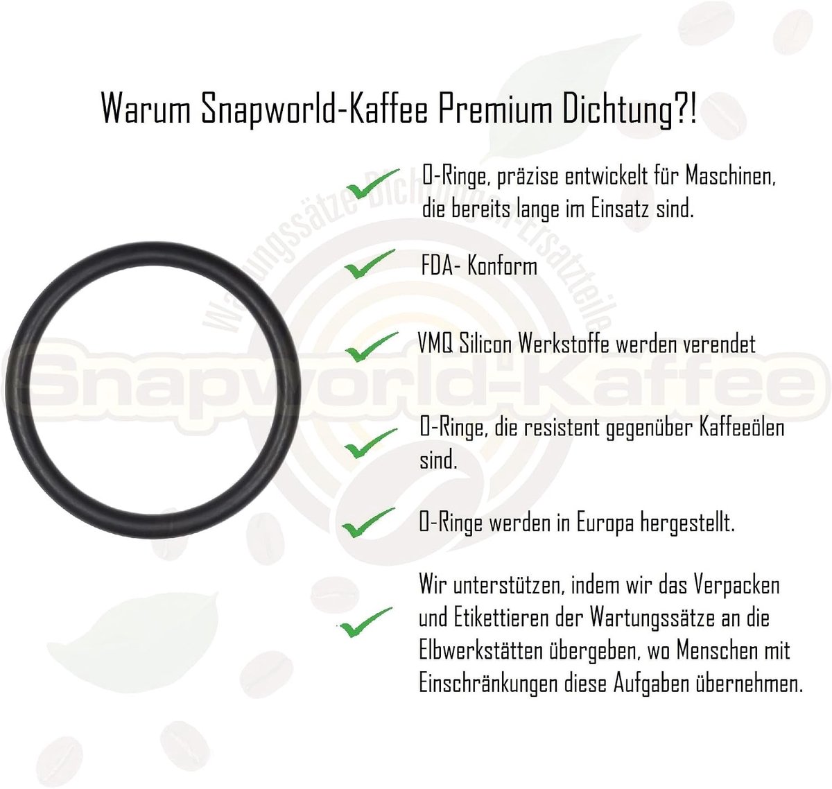 O-ring voor koffiezetapparaat 42.8 x 3.55mm - VMQ/FDA voedselveilig - vervangingsonderdeel - onderhoud je koffiezetter - ShopVlot