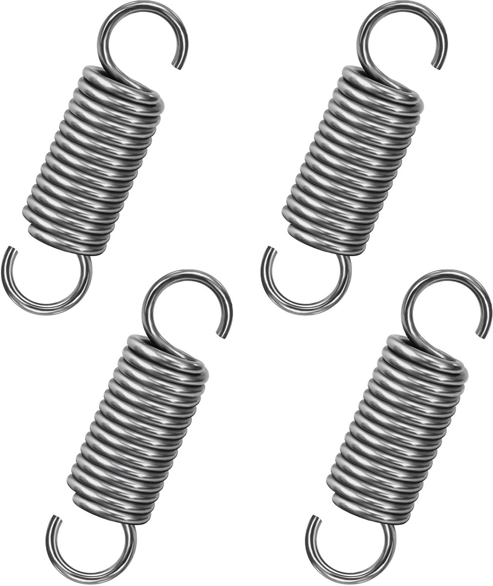 Spiraalveer 50mm - RVS met haken - Duurzaam en sterk - Ideaal voor spanning - ShopVlot