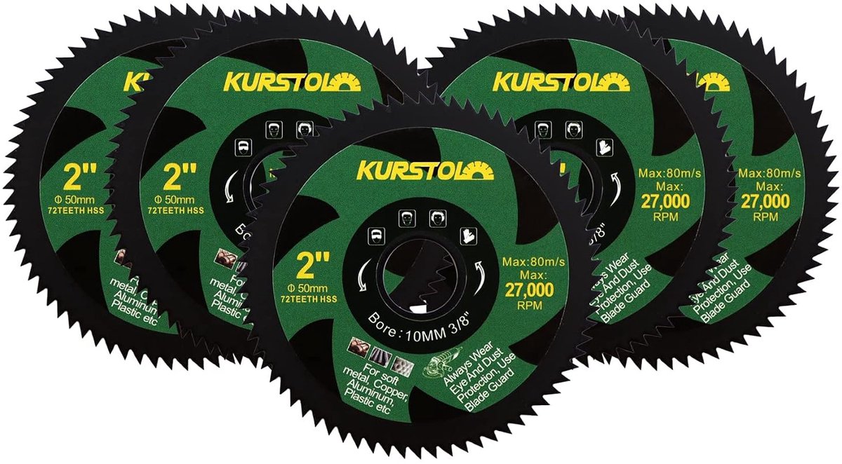 Cirkelzaagblad 2" - 5 stuks 50mm - 72T snijdisk - Geschikt voor metaal, hout en kunststof - ShopVlot