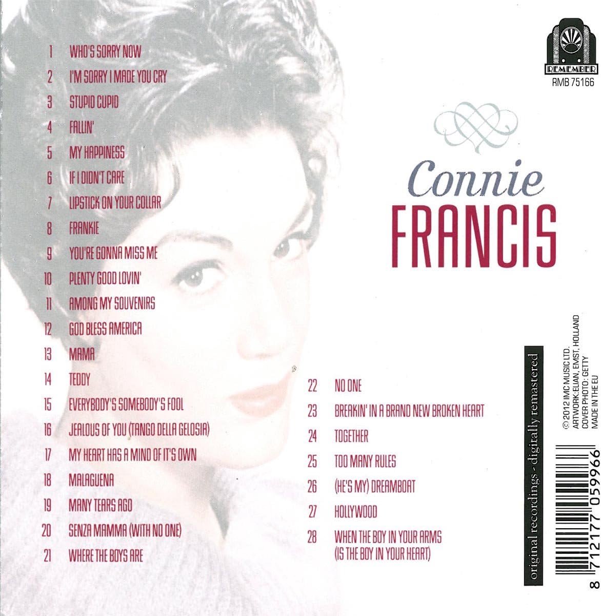 CD Connie Francis - 28 grootste hits - verzamelalbum - nostalgische muziek - perfect voor feesten - ShopVlot