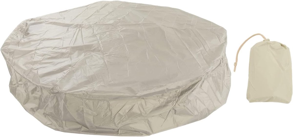Ronde afdekking 190 cm - zilverkleurige polyester taft - slijtvast en ademend - ideale bescherming voor tuinmeubelen - ShopVlot