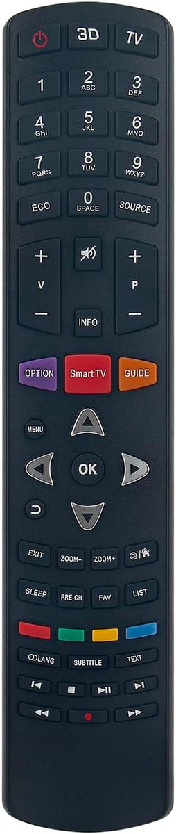 Afstandsbediening voor Thomson TCL TV 55FZ5634 - universeel - perfect compatibel - eenvoudig in gebruik - ShopVlot