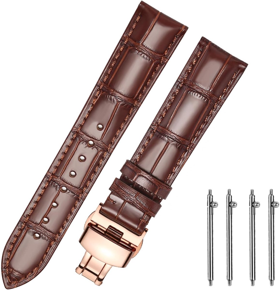 Horlogeband 23mm - Leer - Snelle release - Perfecte vervanging voor uw horloge - ShopVlot