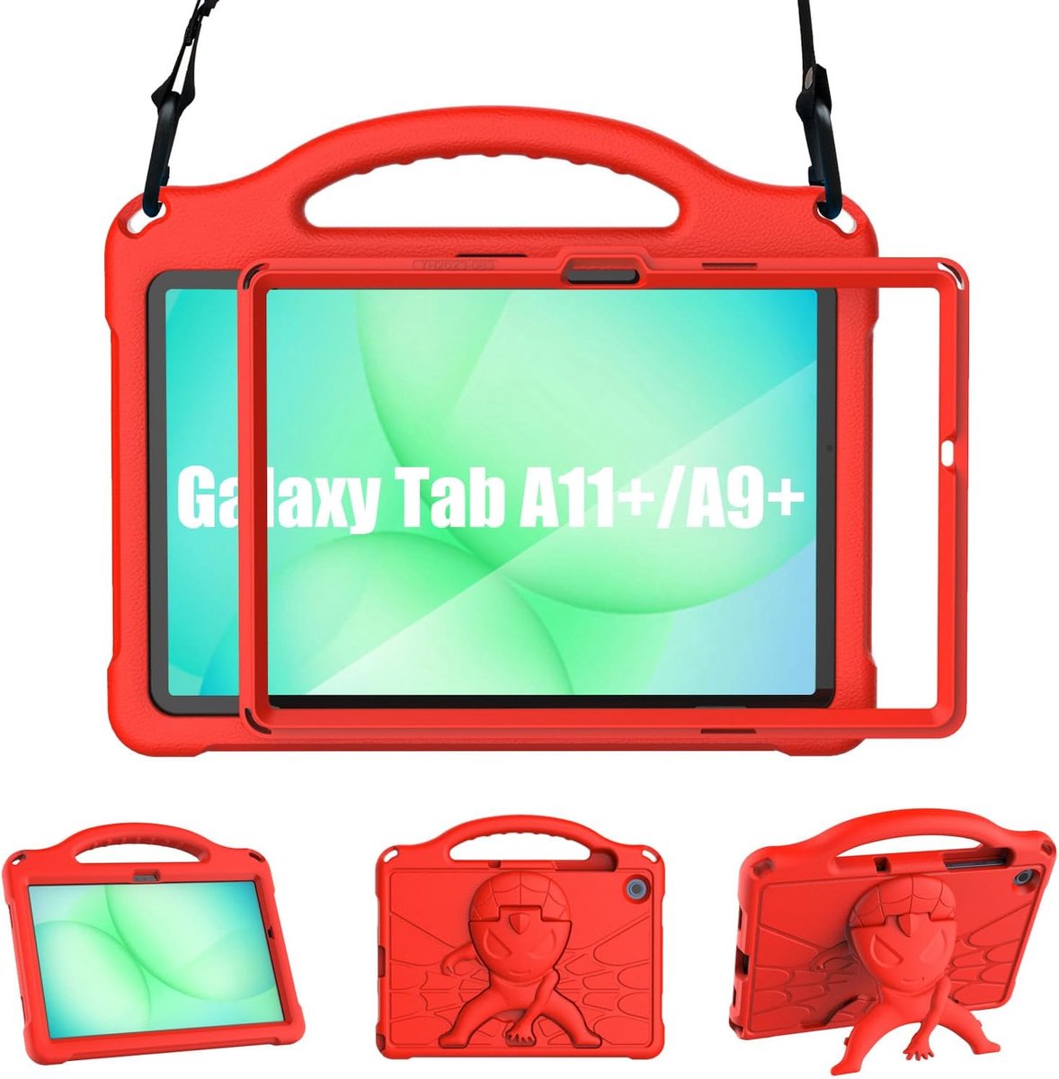 Tablet Case 11 inch - Lichtgewicht Soft Back Shell - Bescherming voor Galaxy Tab A11/A9 Plus - Rood - ShopVlot