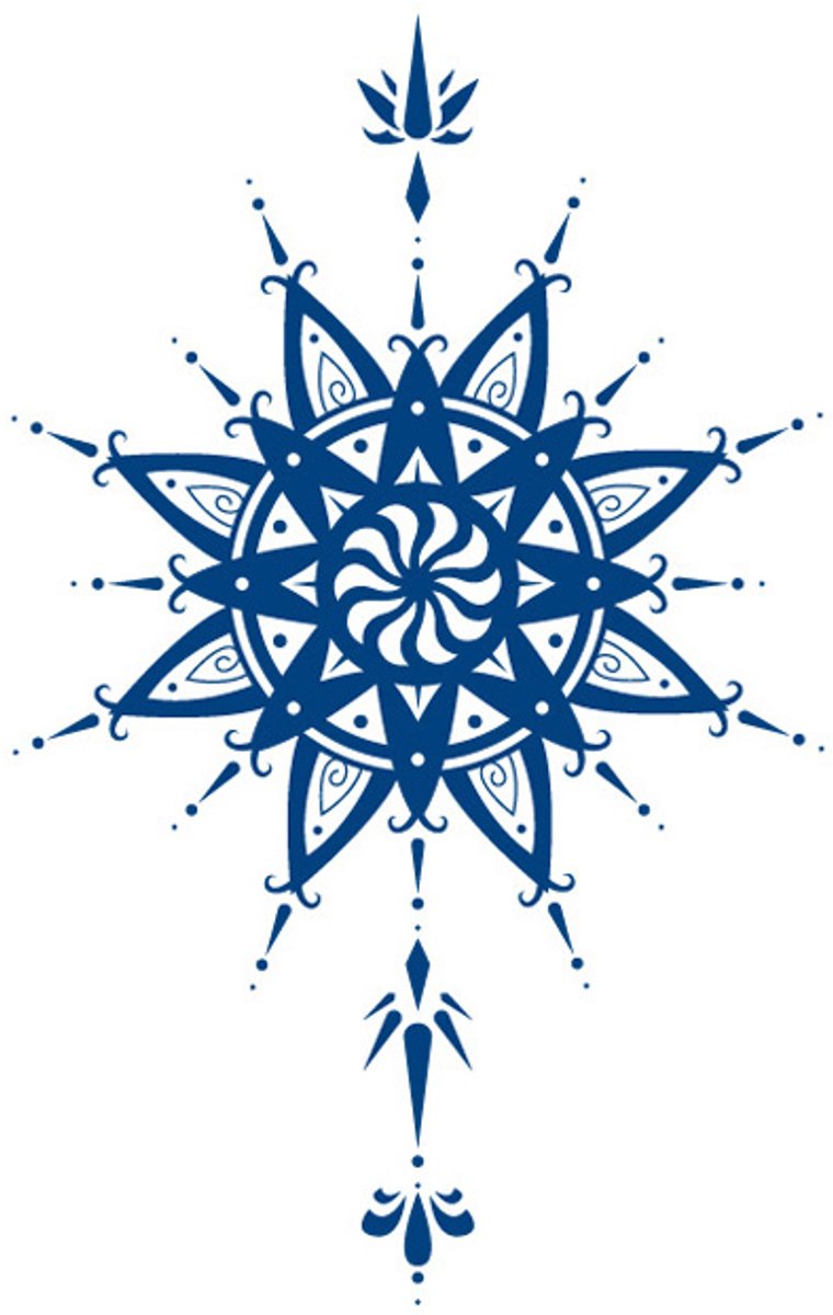 Tijdelijke tattoo Sacred Compass 2 weken