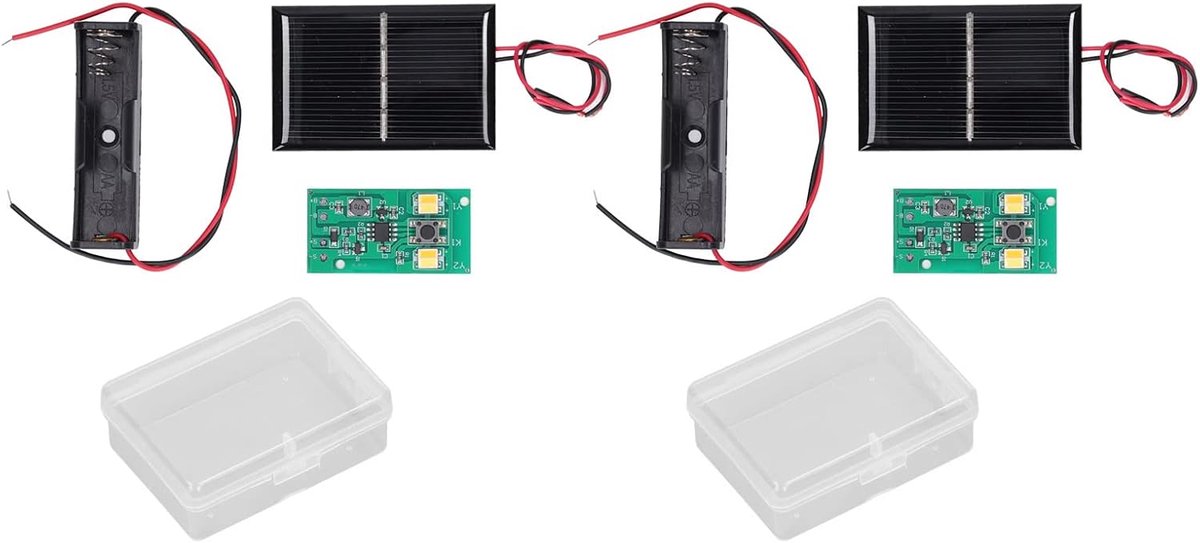 Solar lichtbedieningspaneel - printplaat set met 8 verlichtingsmodi - 2V zonnepaneel voor tuin en straatverlichting - ShopVlot