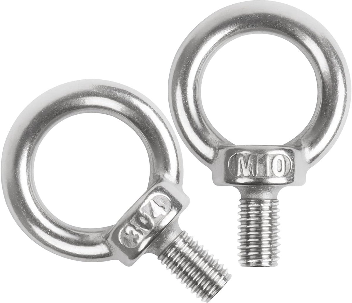 Ringbouten M10 x 18 - RVS 304 - Corrosiebestendig - Ideaal voor bevestigen en ophangen - ShopVlot