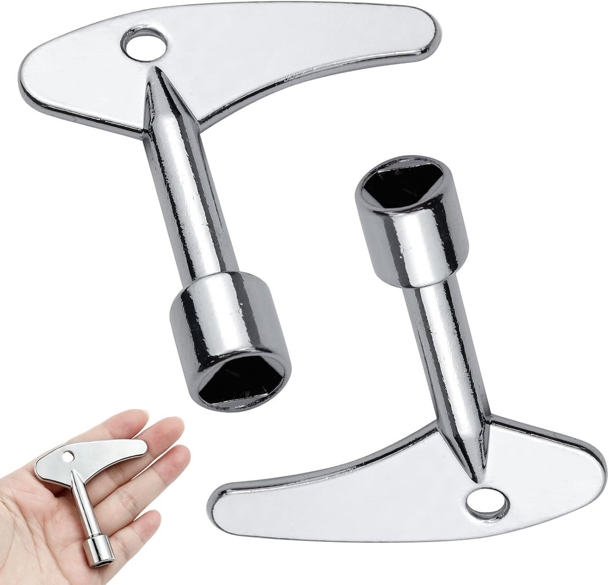 Set met 2 universele sleutels - voor gasmeters, watermeters, lichtmeters - snelle toegang tot meters - ShopVlot