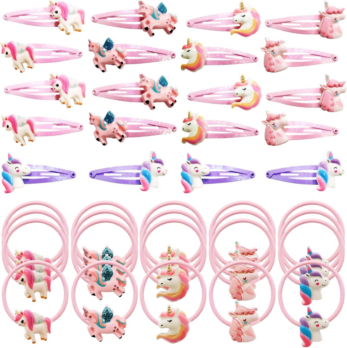 Haarspeldjes voor meisjes - 20 stuks - Glanzende eenhoorn - Stevige clips voor elk haar - ShopVlot