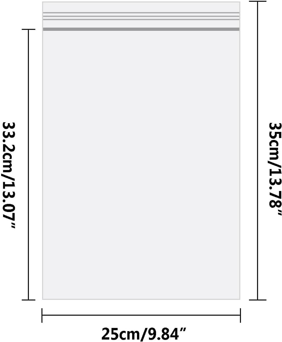 Transparante plastic zakken 25x35cm - herbruikbaar - met ritsluiting - ideaal voor opslag - ShopVlot