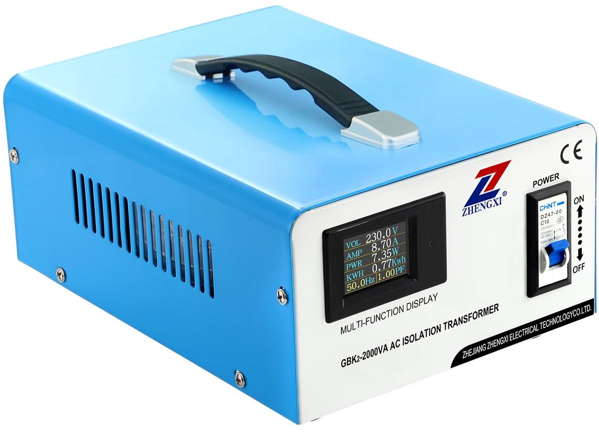 Separatietransformer 230 V - 2000 W - HD display - Geluidverbetering - ShopVlot