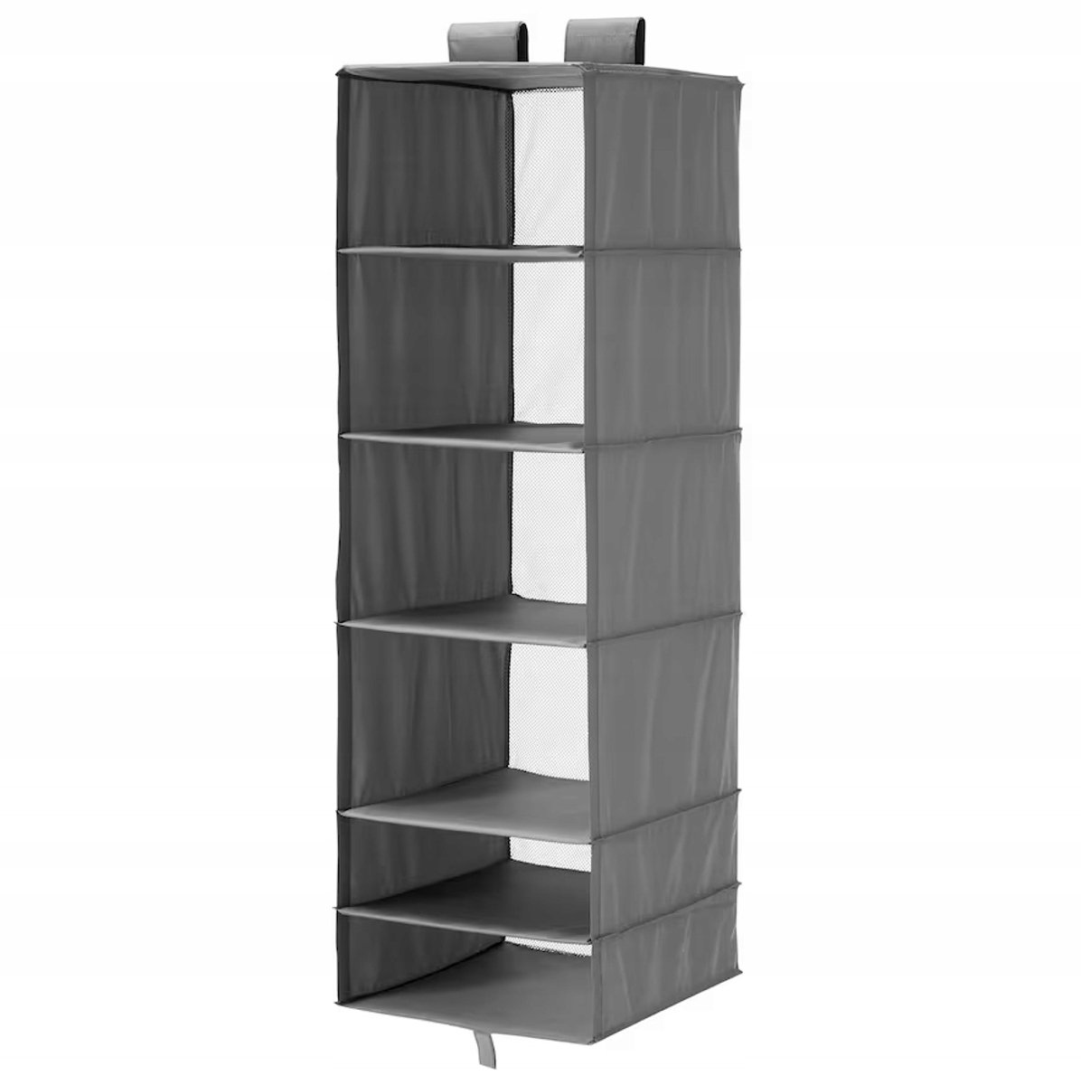 IKEA SKUBB Hangende plank met 6 vakken, donkergrijs, 35x45x125 cm