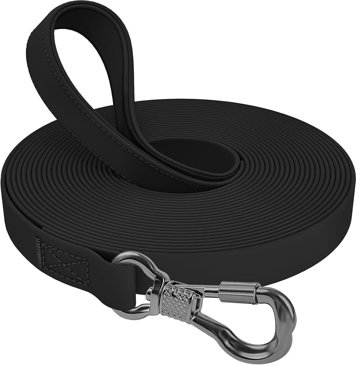 Hondentuig 30 m - waterdicht rubber - robuust met vergrendelbare karabijnhaak - ideaal voor training - SnelShoppen