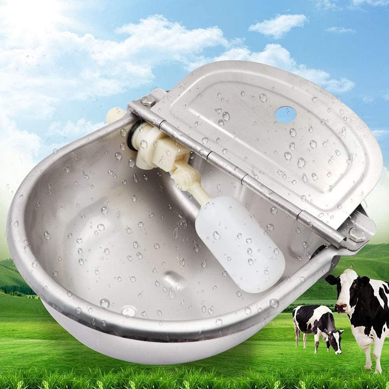 Automatische drinkbak voor vee - grote capaciteit - roestvrij staal - altijd schoon water voor dieren - SnelShoppen