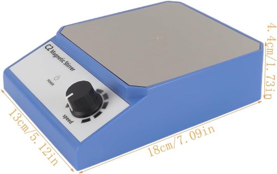Magneetroerder - Magneetmixer Roerder - Vloeistoffen Mengen - Stabiele Metalen Plaat - 2000 ml - Grijs — afbeelding 5