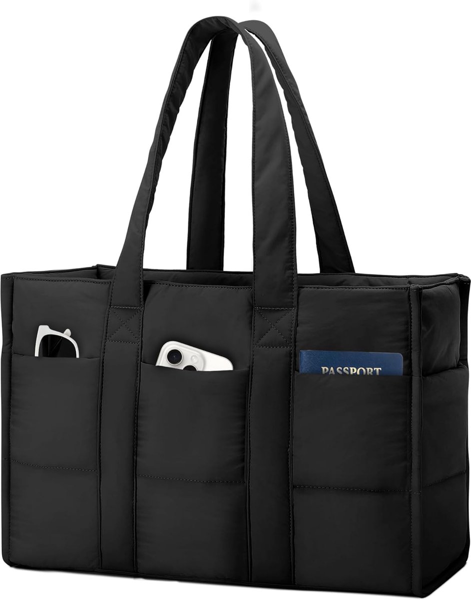 Tote bag 20L - puffer shopper - waterproof - ideaal voor werk en reizen - SnelShoppen