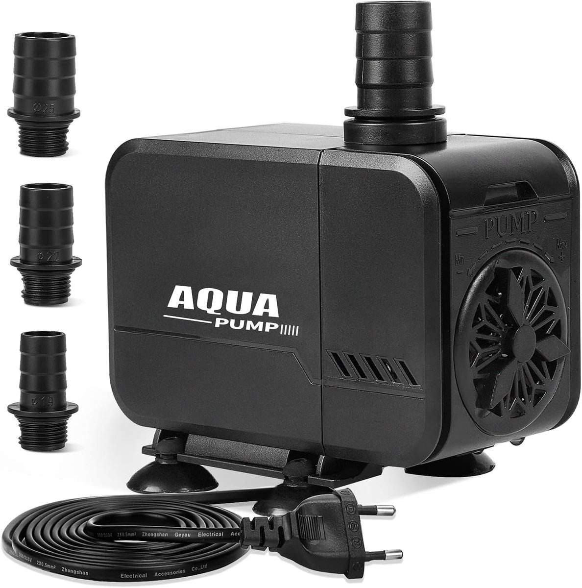 Waterpomp mini 45W - Dompelpomp 3000L/u - Instelbare doorstroming - Geschikt voor vijver en aquarium - ShopVlot