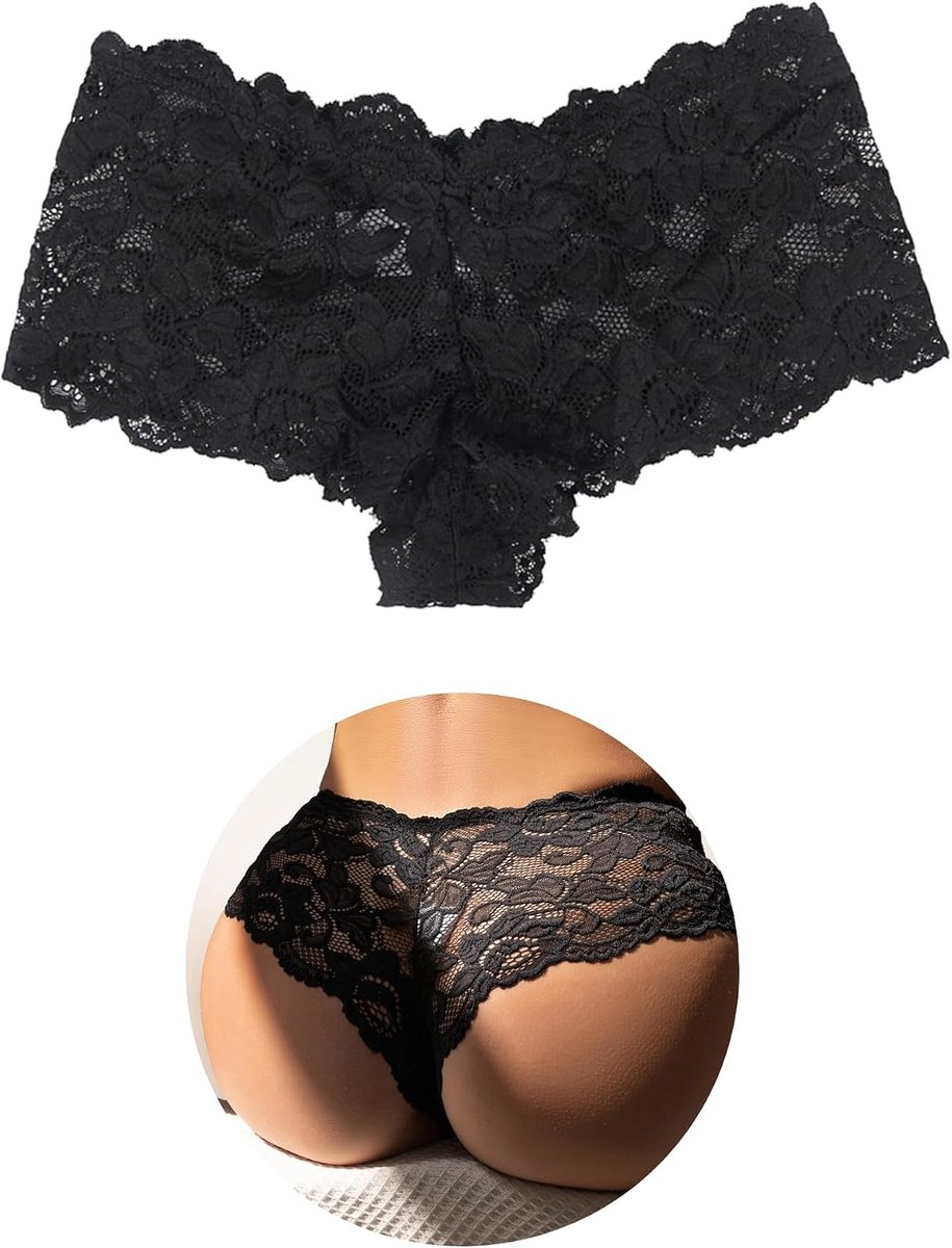 Franse slip grote maten - Braziliaanse katoen - zachte kruis - brutale bloemenkant - ShopVlot