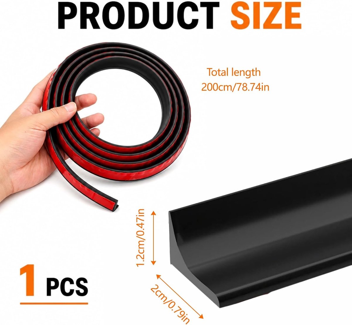 Silicone waterstopper 2 m - waterdichte strip - flexibel en aanpasbaar - voorkomt waterschade - ShopVlot