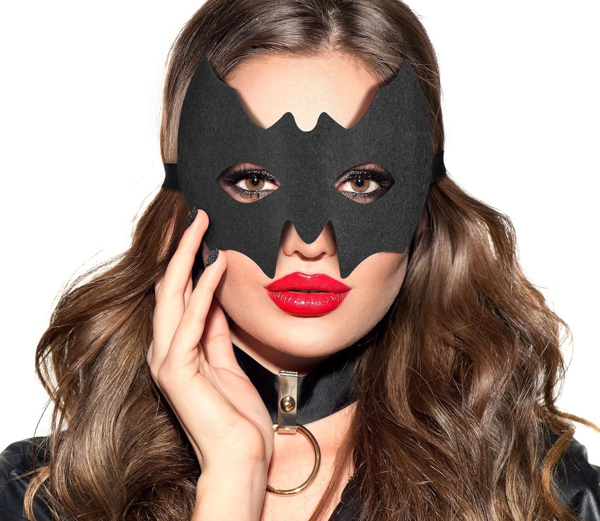 Vrouwen masker - cartoon oogmasker - sexy zwart - perfect voor Halloween - ShopVlot