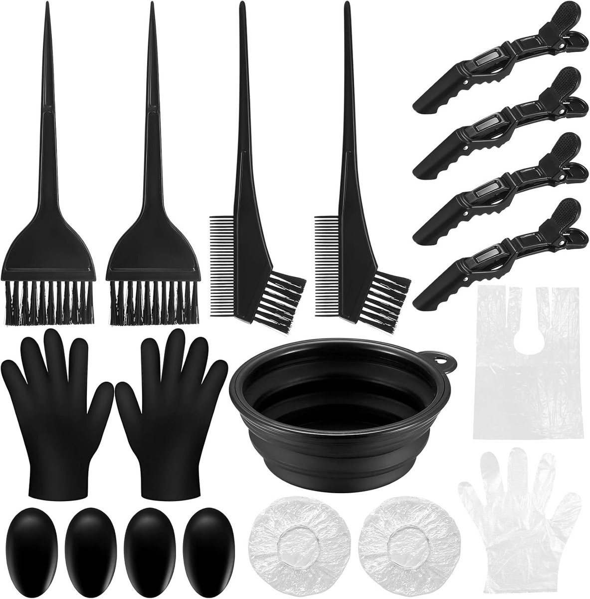 Haarverf Set 18-Delig - Professionele Haarverfkwasten - Compleet met accessoires - Ideaal voor thuisgebruik - ShopVlot