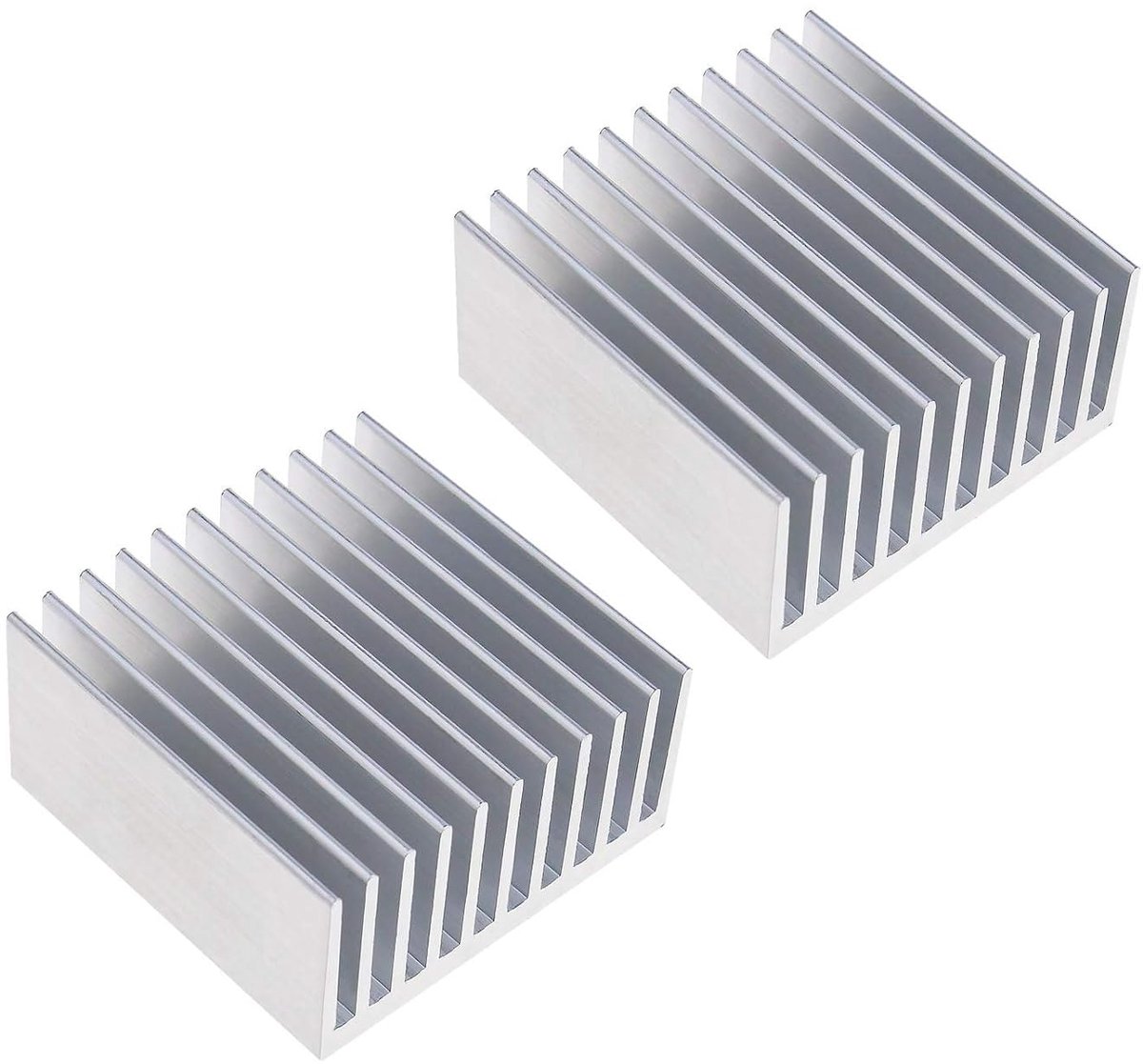 Aluminium heatsink 40x40x20mm - radiator koellichaam - duurzaam en corrosiebestendig - voor effectieve warmteafvoer - ShopVlot