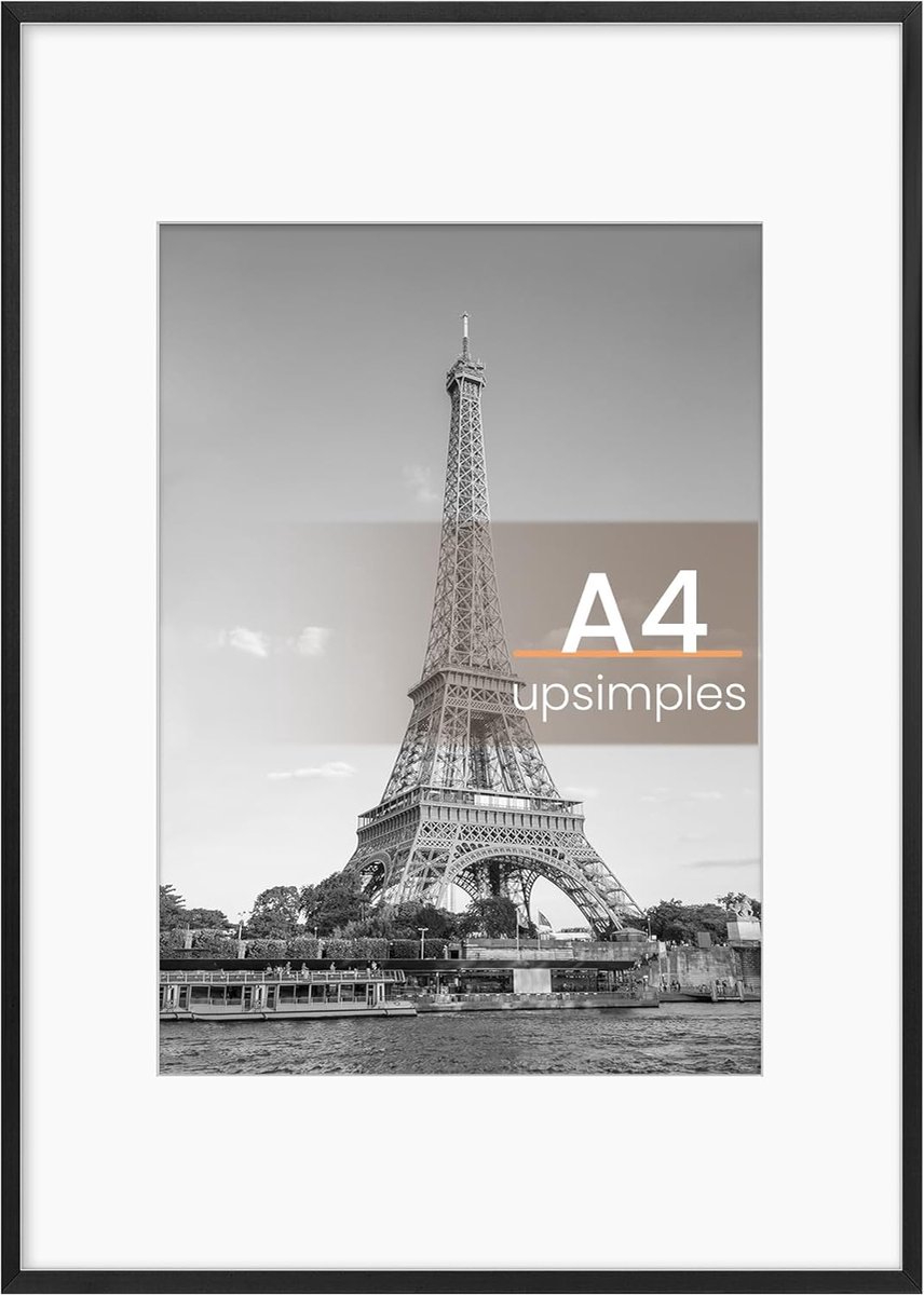Fotolijsten A4 set van 6 - Zwart - Lichtgewicht en dun - Perfect voor gallery wall - ShopVlot