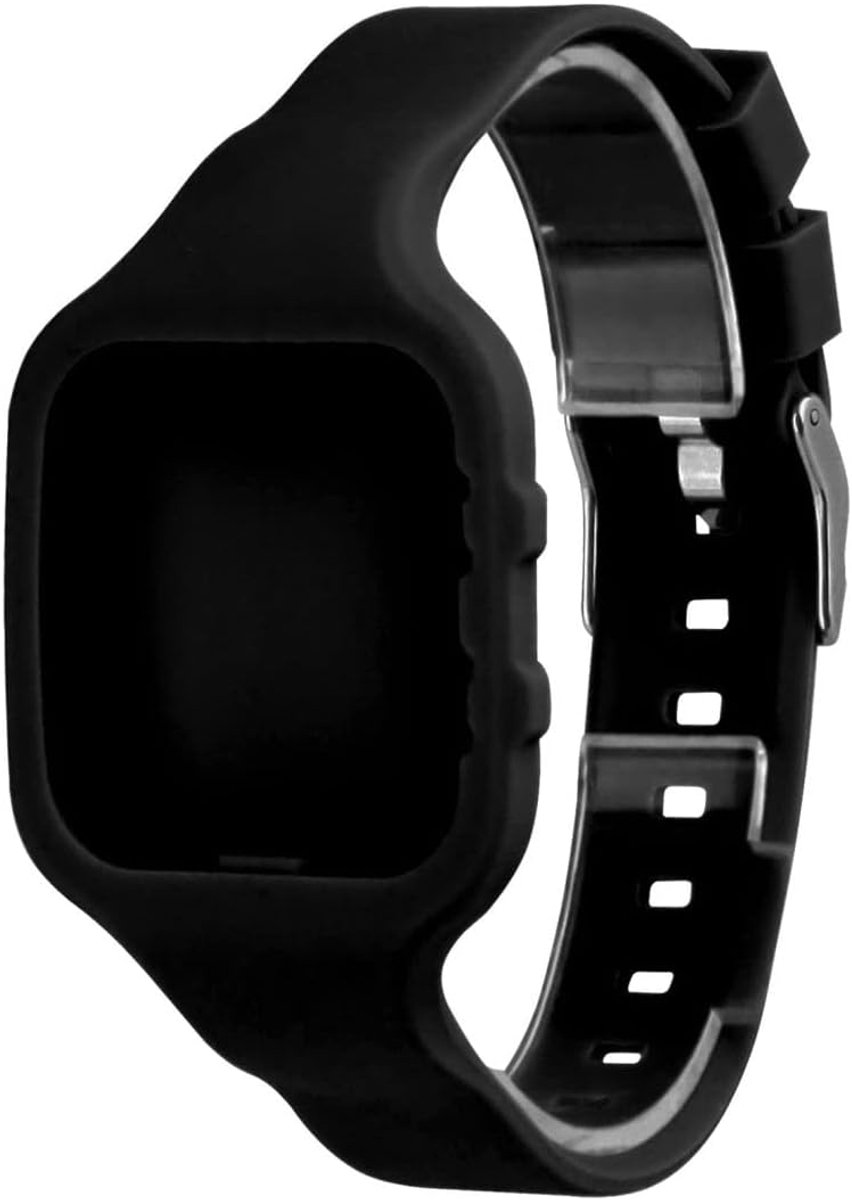 Horloge band silicone - RVS gesp - geschikt voor rechthoekige modellen T15E - comfortabel en duurzaam - ShopVlot