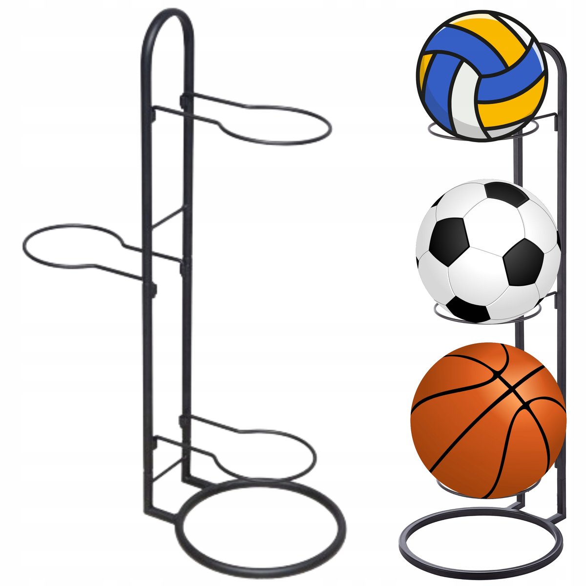 Stabiele Metalen Voetbalstandaard - Organizer voor Ballen