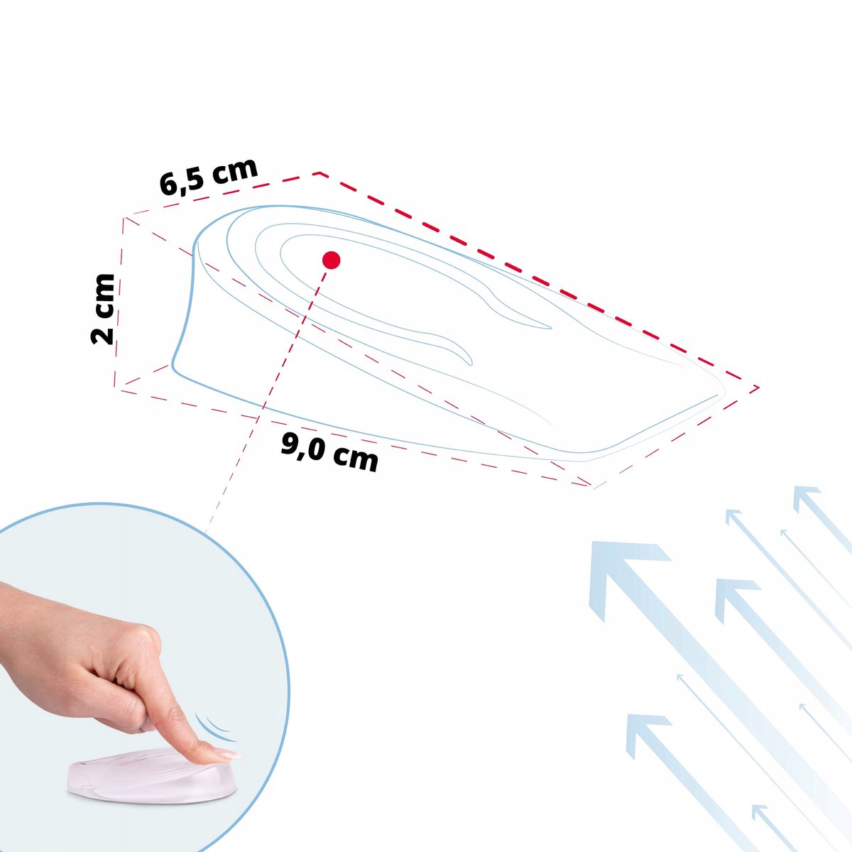 Verhoog je schoenen met 2 cm: Gel inlegzolen maat 42-46