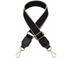 Bag Belt Shoulder Strap Wide shoulder strap Black shoulder strap Handbag Shoulder strap Canvas Belt Width 3.8cm in - ShopVlot