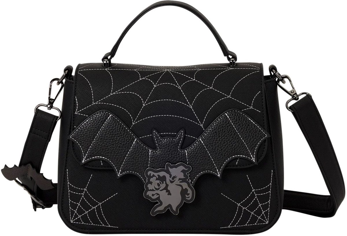 MICKEY & MINNIE SPIDERWEB & BATS LOUNGEFLY CROSSBODY BAG