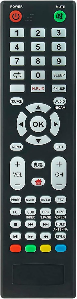 Afstandsbediening compatibel met BOLVA LED TV BL-6566S S-2888 S-4088 - ShopVlot