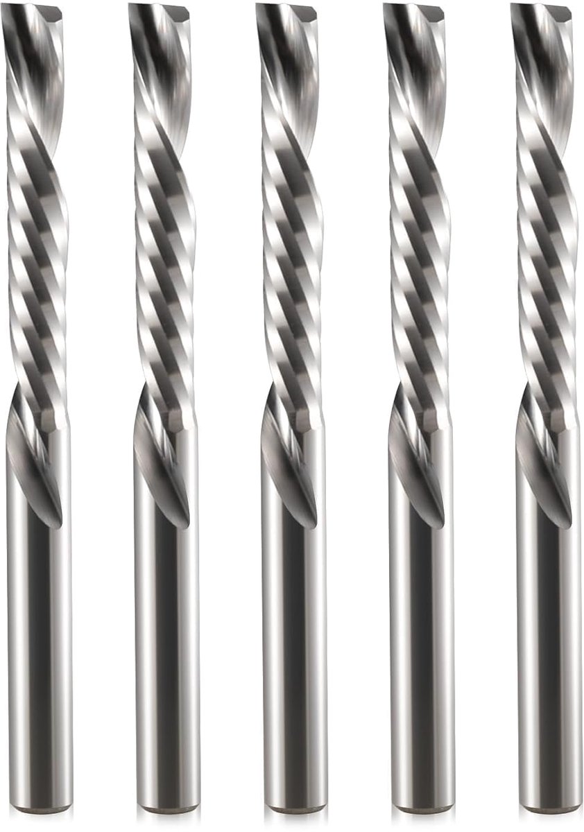 CNC Milling Machine Shank Milling Cutters 4mm Shank Diameter, 4mm Cutting Diameter, 25mm Cutting Length, 1 Groove - ShopVlot