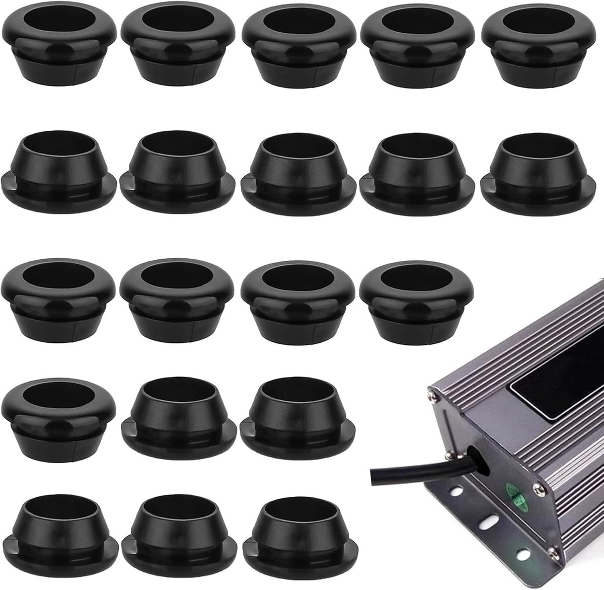 Rubberen klem 12 mm - herbruikbaar elastisch rubber - waterdicht en stofdicht - betrouwbare bescherming voor kabels - ShopVlot