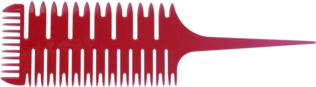 HEALLILY Haarkam, dubbelzijdig, voor haarkleuring (rood) - ShopVlot