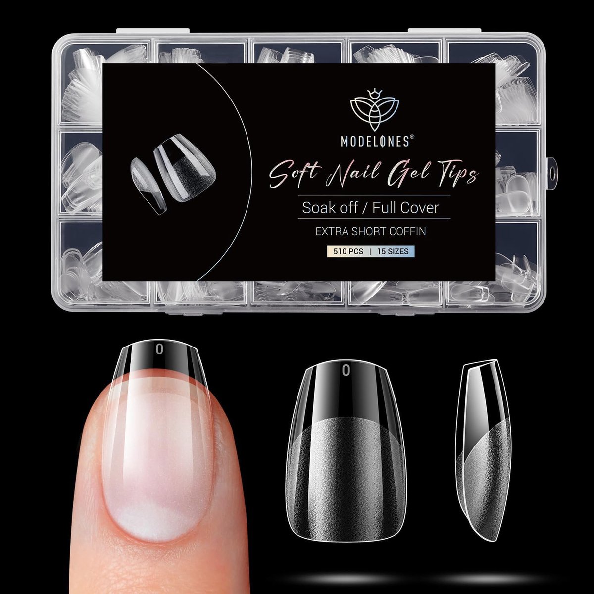 Nail Tips 510 Stuks - Semi-Gebakken Volledige Dekking - PMMA Hars - Eenvoudig DIY Manicure - SnelShoppen
