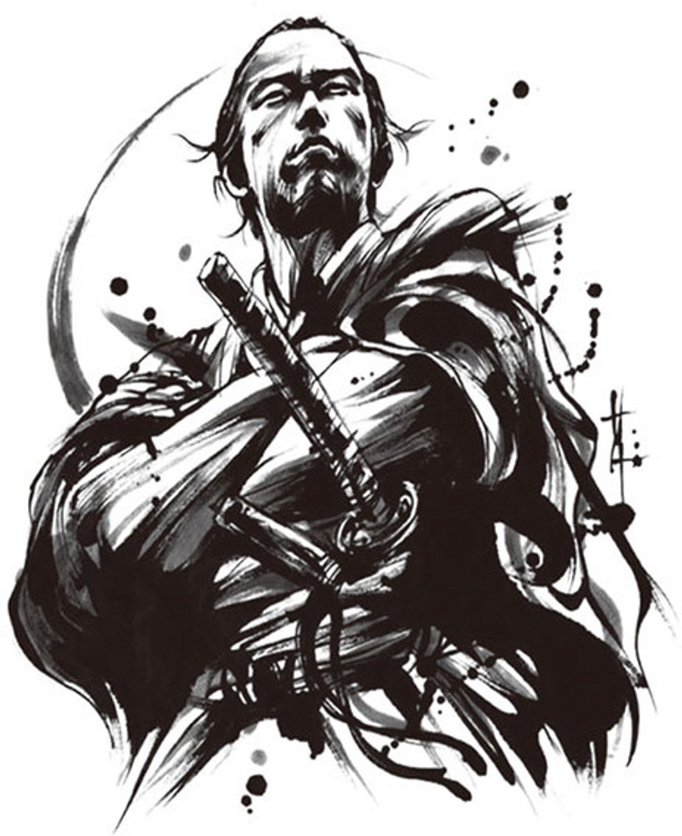 Tijdelijke tattoo ink samurai 3 dagen